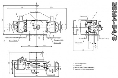 Компрессор 2ВМ4-54/3 (2ВМ4-54/3C)