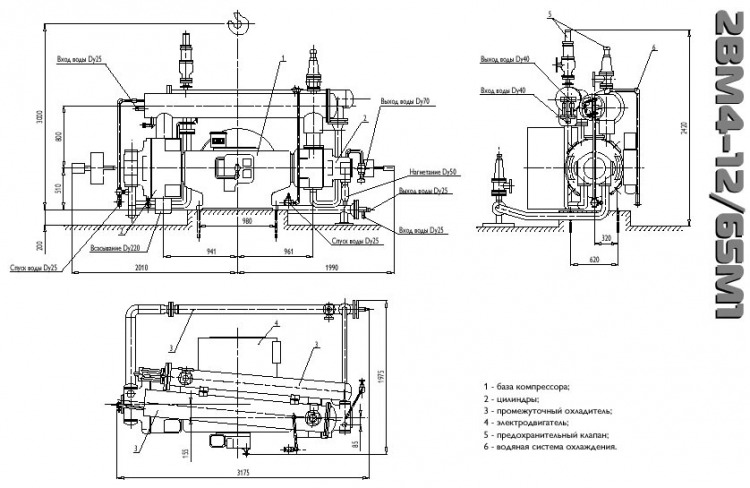 Компрессор 2ВМ4-12/65 модификация М1